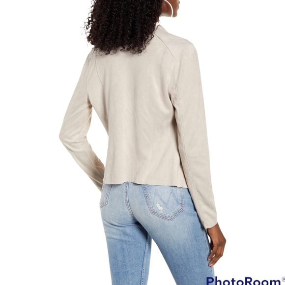 BLANK NYC Faux Suede Drape Jacket | Taupe | Medium - Picture 5 of 16